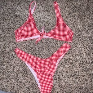 Red Gingham Bikini